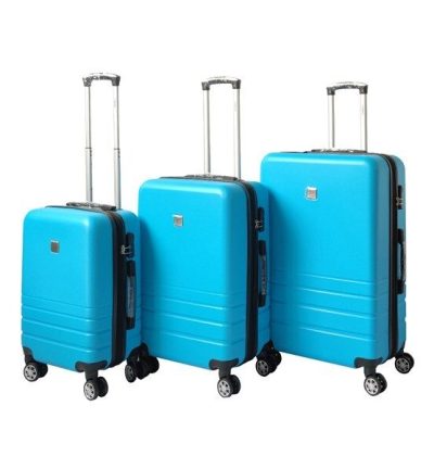 YES4HOMES Expandable ABS Luggage Suitcase Set 3 Code Lock Travel Carry  Bag Trolley Aqua