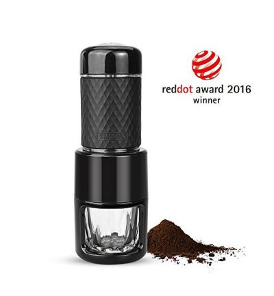 STARESSO Coffee Maker Red Dot Award Winner Portable Espresso Cappuccino Quick Cold Brew Manual Coffee Maker Machines All in One - Black
