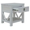 Myer 3pc Set 2 Bedside Tallboy Storage Cabinet Side End Table White Wash - Image 6