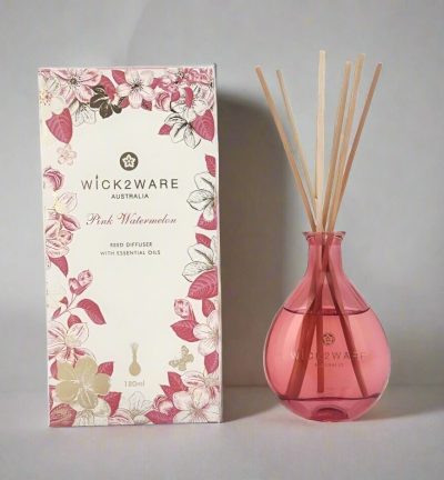 Wick2ware Australia 180ml Pink Watermelon Reed Diffuser with Essential Oils