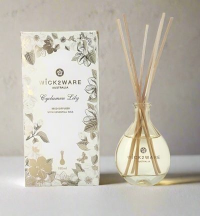 Wick2ware Australia 180ml Cyclamen Lily Reed Diffuser with Essential Oils