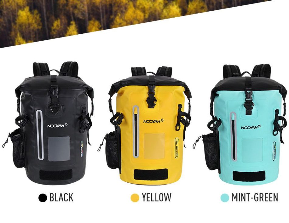 NOOYAH IPX8 Waterproof Bike Cycle Outdoor Sports Backpack Double-Layer Waterproof Bag  YELLOW - Image 4