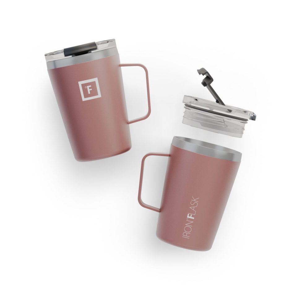 Iron Flask Grip Coffee Mug, Rose Gold - 12oz/350ml - Image 2