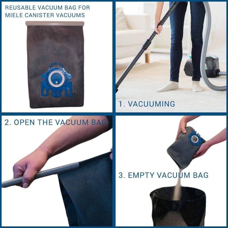 Reusable Vacuum Cloth Bags for Miele GN & FJM Vacuum Cleaners - Image 2