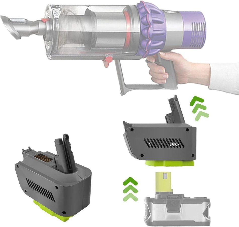 Hygieia Ryobi Converter - Ryobi ONE+ 18V To Dyson V10 Battery Converter / Adapter - Image 2