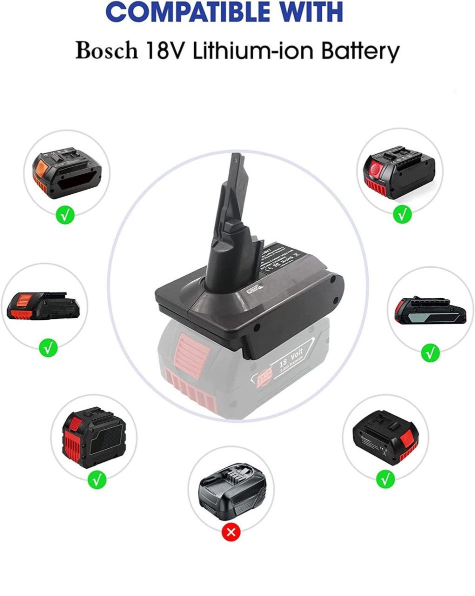 Bosch 18V To Dyson V7 & V8 Battery Converter / Adapter - Image 6