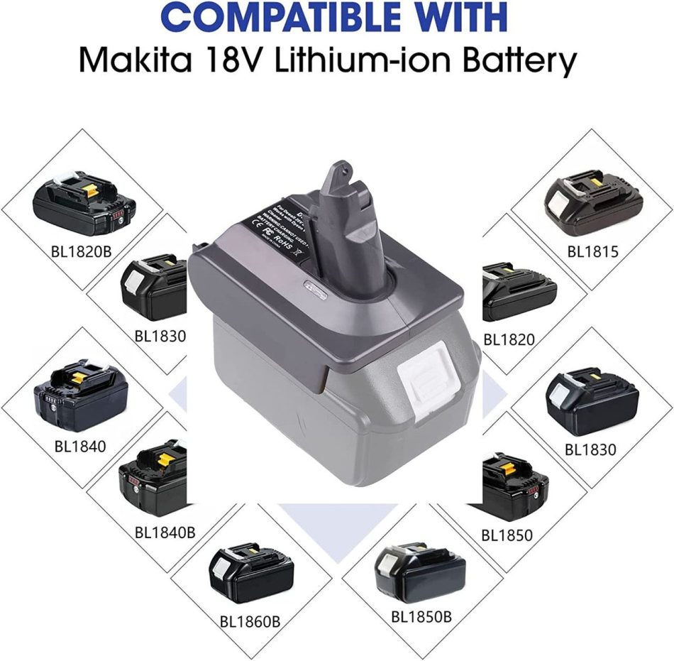 Makita 18V To Dyson V6, DC58 & DC59 Battery Converter / Adapter - Image 2