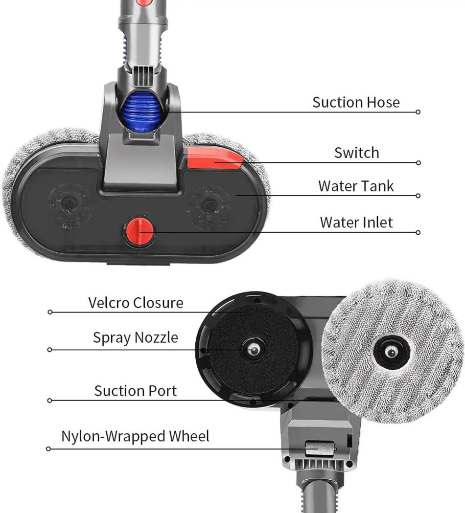 Superior Mop & Vacuum Tool for Dyson V7, V8, V10, V11 & V15 Vacuum Cleaners - Image 14