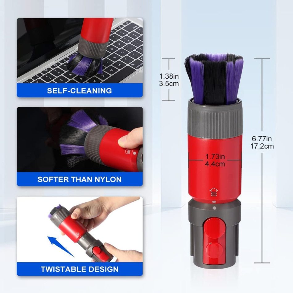 Scratch-Free, Self cleaning Dusting Brush for Dyson V7, V8, V10, V11, V12 & V15 - Image 9