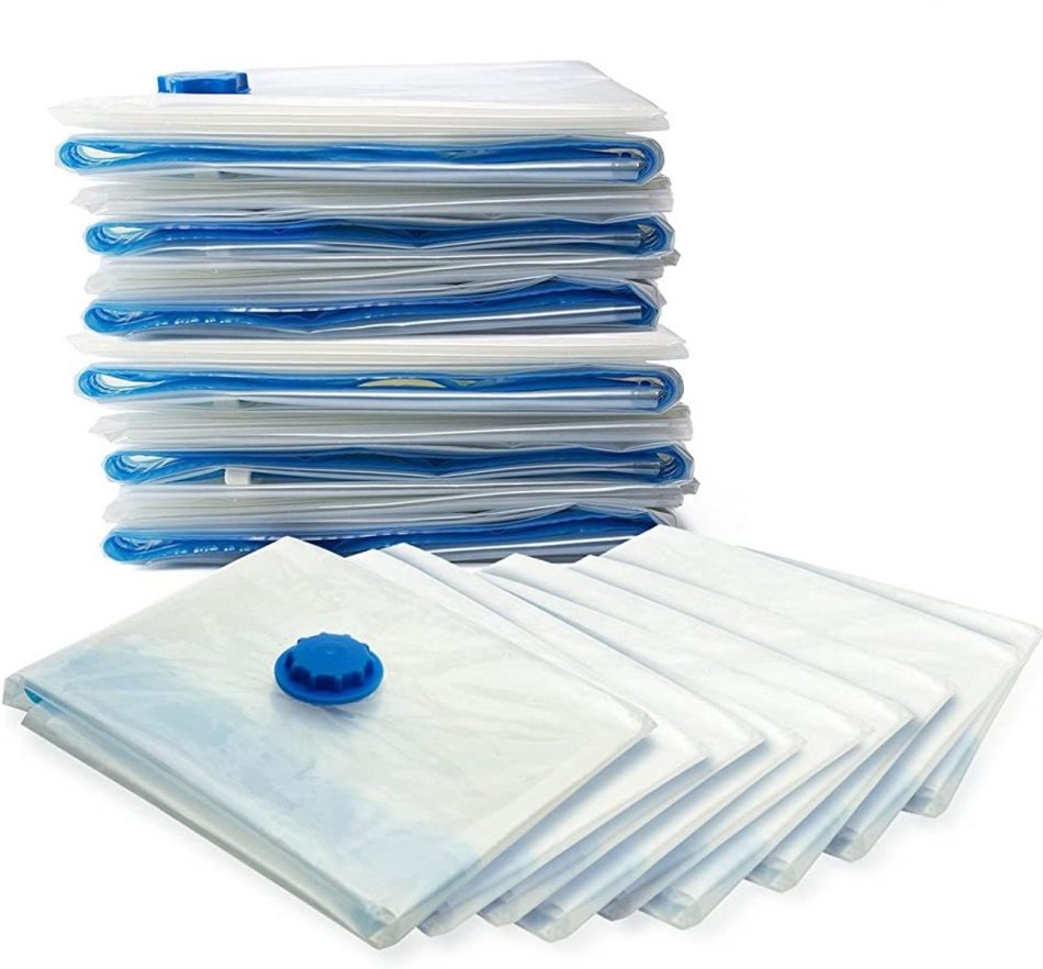 9 Pk Space Saver Vacuum Sealer Storage Bag Kit with Dyson Adaptor - Image 2