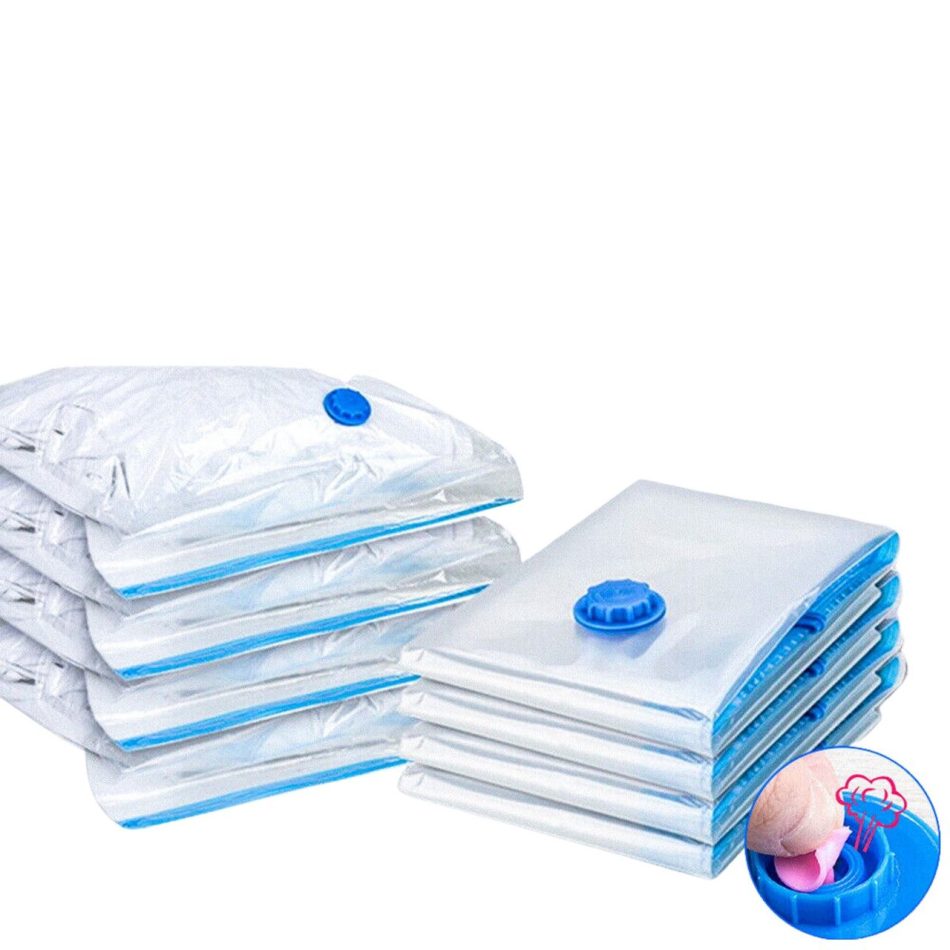 9 Pk Space Saver Vacuum Sealer Storage Bag Kit with Dyson Adaptor - Image 3