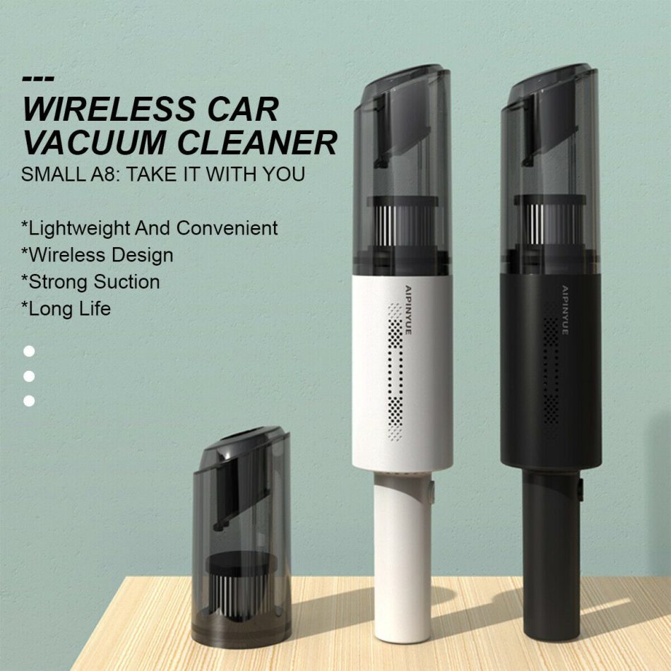 Wireless Charge 6000Pa Suction Powerful Portable Car Vacuum Cleaner Home Duster(White) - Image 2