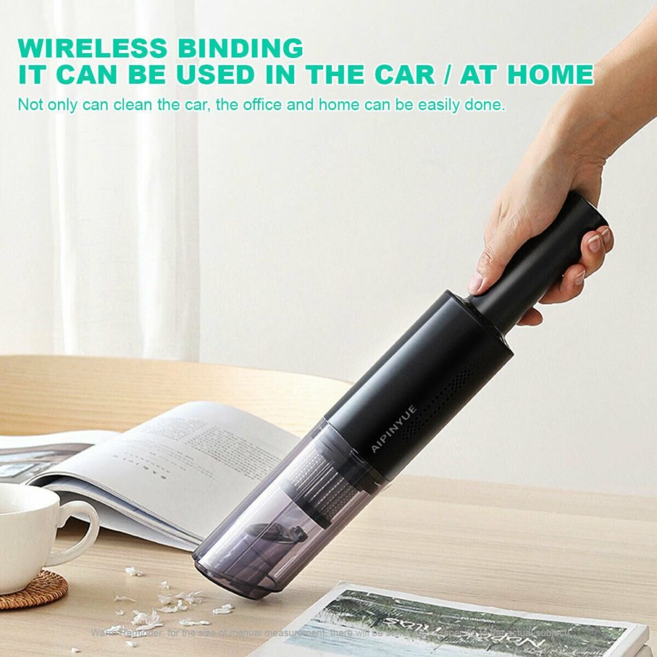 Wireless Charge 6000Pa Suction Powerful Portable Car Vacuum Cleaner Home Duster(White) - Image 8