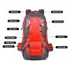 60L Waterproof Outdoor Hiking Backpack Camping Outdoor Trekking Bag(Black) - Image 3