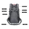 60L Waterproof Outdoor Hiking Backpack Camping Outdoor Trekking Bag(Black) - Image 5