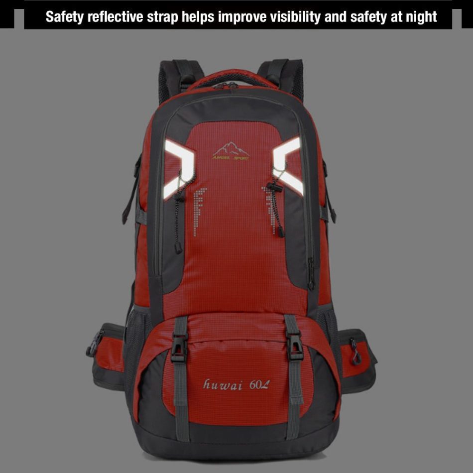 60L Waterproof Outdoor Hiking Backpack Camping Outdoor Trekking Bag(Blue) - Image 8