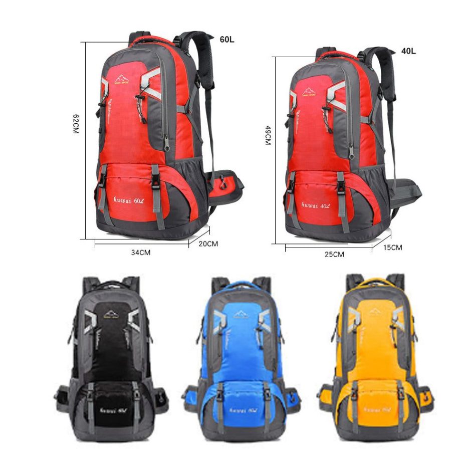 60L Waterproof Outdoor Hiking Backpack Camping Outdoor Trekking Bag(Red) - Image 2