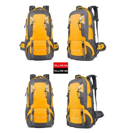 60L Waterproof Outdoor Hiking Backpack Camping Outdoor Trekking Bag(Yellow)