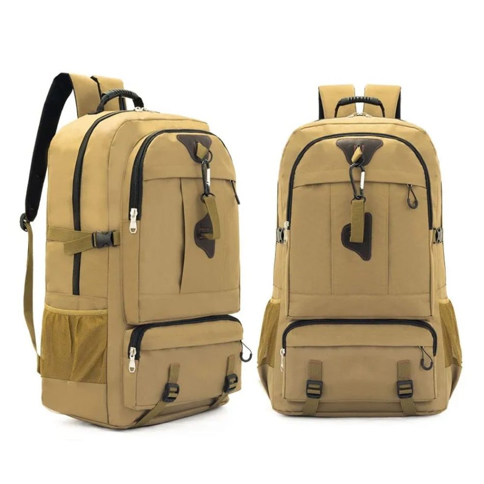 60L Travel Boarding Backpack Outdoor Trekking Luggage Hiking Camping Rucksack Large Capacity Storage Backpack(Black) - Image 9
