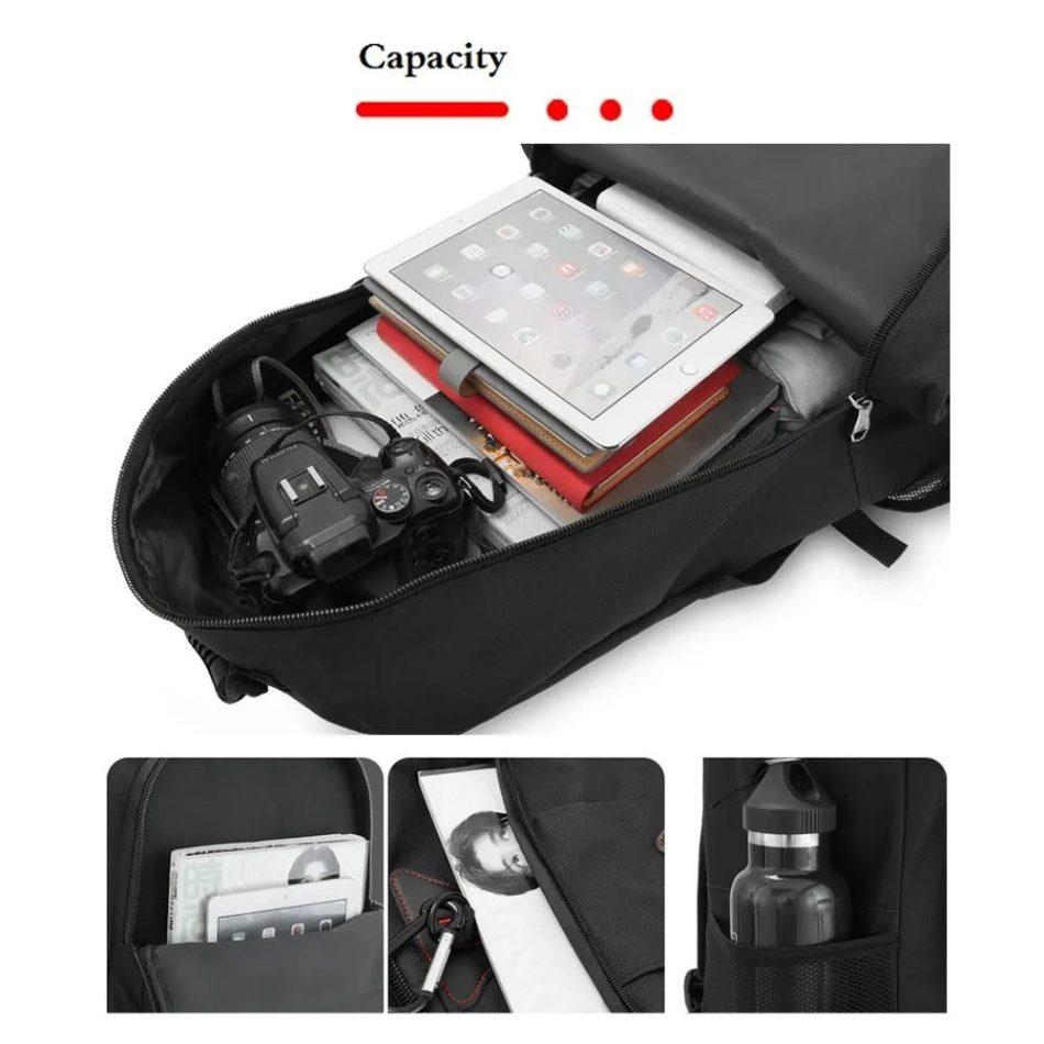 60L Travel Boarding Backpack Outdoor Trekking Luggage Hiking Camping Rucksack Large Capacity Storage Backpack(Khaki) - Image 5