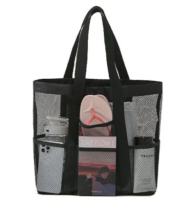 Large Capacity Mesh Multi-pocket Beach Bag Portable Travel Swimming Storage(Large)