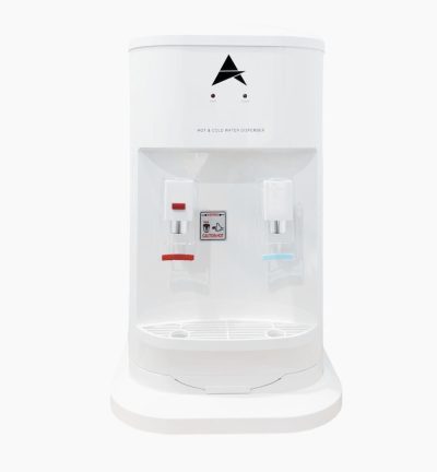 Luxurious White Hot and Cold Benchtop Water Cooler - LG Compressor