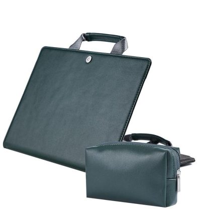 15.4 Inch Laptop Bag & Power Tote - Protective Case in Ink Green