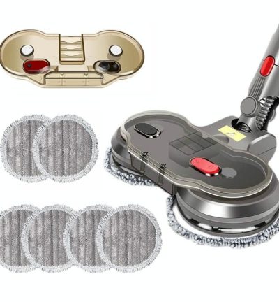 Electric Wet Dry Mopping Head with Water Tank for Dyson V15 - 6pcs Rag