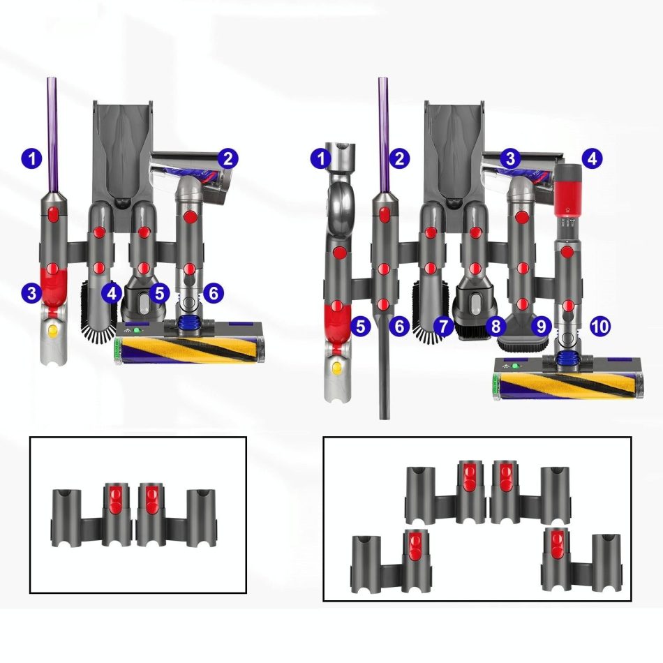 Vacuum Cleaner Storage Rack Extension Bracket for Dyson V7-v15 - 1 Pair - Image 5