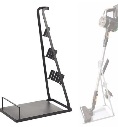 Universal Non-punch Vacuum Cleaner Floor Storage Bracket for Dyson - Black