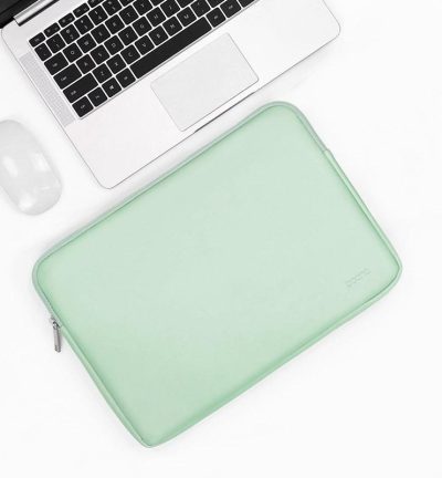15 / 15.6 Inch Mint Green Pu Leather Laptop Bag