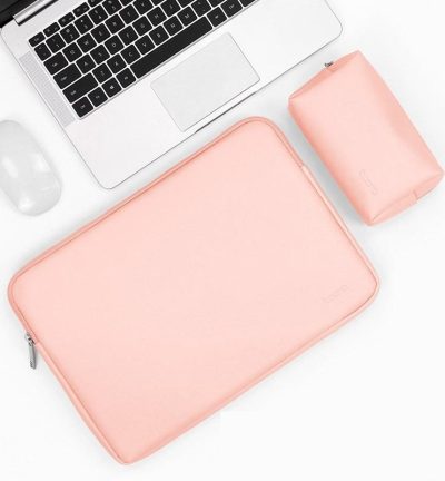 15 / 15.6 Inch Power & Pink Pu Leather Laptop Bag