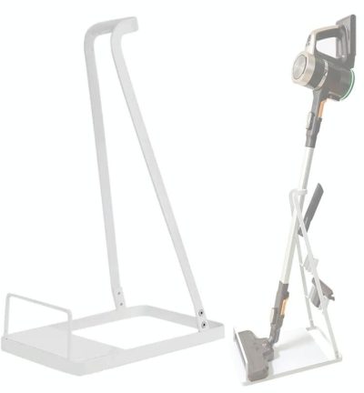 Space-saving Floor Storage Bracket for Dyson Vacuum Cleaners - Universal Type White