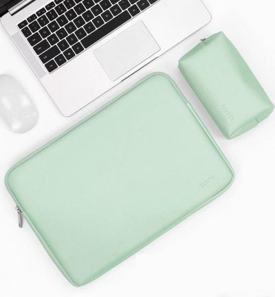 11 / 12 Inch Power & Mint Green Pu Leather Laptop Bag