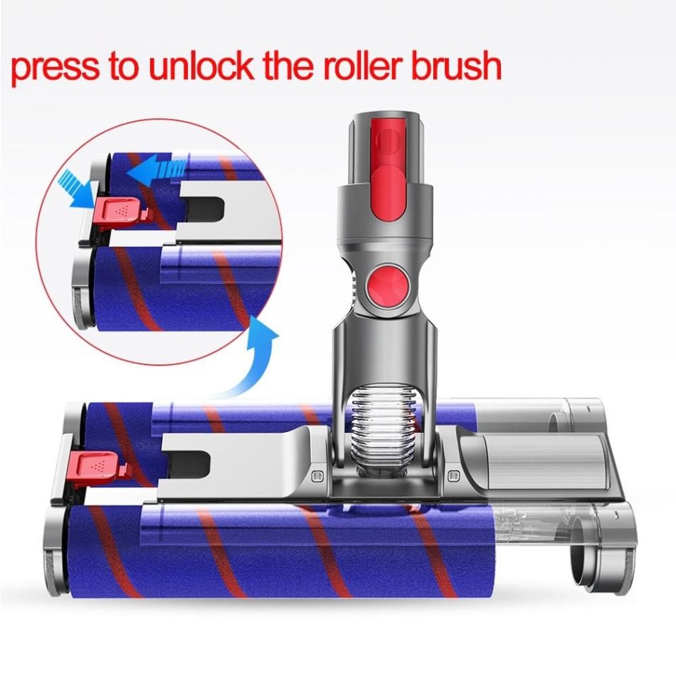 Double Roller Soft Velvet Floor Brush with Led for Dyson Vacs - Image 5