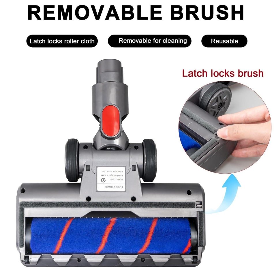 Soft Bristle Roller Brush with Light for Dyson Vacuum Cleaners - Image 4