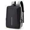 Anti-theft Hard Shell Backpack for Men with Alloy Frame - Gray - Image 2