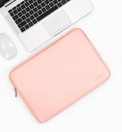 16 / 17 Inch Pink Pu Leather Laptop Bag
