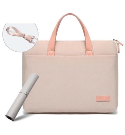 Ultra-thin Macbook Laptop Bag with Mouse Pad - Khaki & Gray 13.3-14 Inches