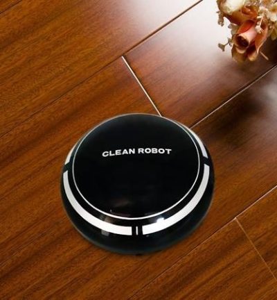 Intelligent 2-in-1 Rechargeable Floor Sweeping Robot Vacuum - Black