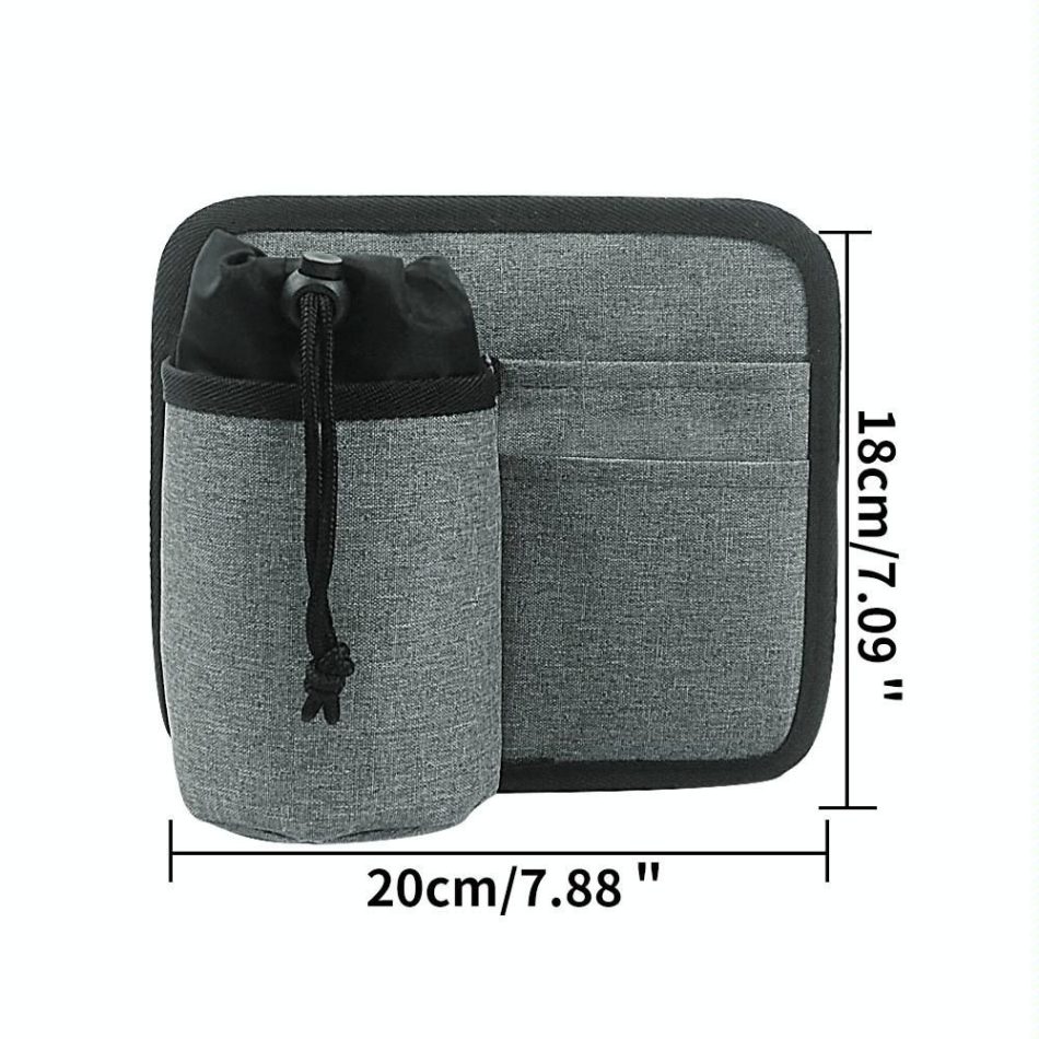 Portable Luggage Bag with Cup Holder - Gray - Image 3