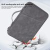 Grey Sheepskin Leather Bag for 9.7-11 Inch Laptops - Portable and Stylish - Image 4