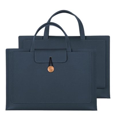 Portable Laptop Inner Bag with Elastic Thread Button - Blue
