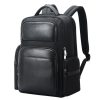 Large-capacity Business Laptop Backpack with Usb & Type-c Port - First-layer Cowhide Black - Image 2