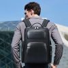 Large-capacity Business Laptop Backpack with Usb & Type-c Port - First-layer Cowhide Black - Image 4