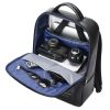 Large Business Laptop Backpack in First-layer Cowhide - Black - Image 6