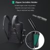 Large Business Laptop Backpack in First-layer Cowhide - Black - Image 9