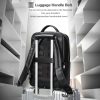 Large Business Laptop Backpack in First-layer Cowhide - Black - Image 10