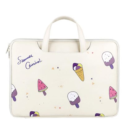 13.3 Inch Lightweight Printed Laptop Bag in Pu Material - Ice Cream