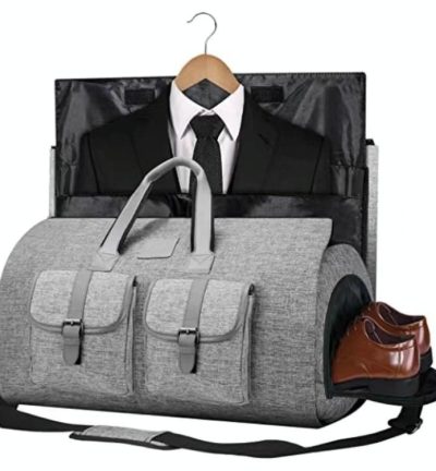 Compact Travel Suit Storage Bag - Foldable - Grey